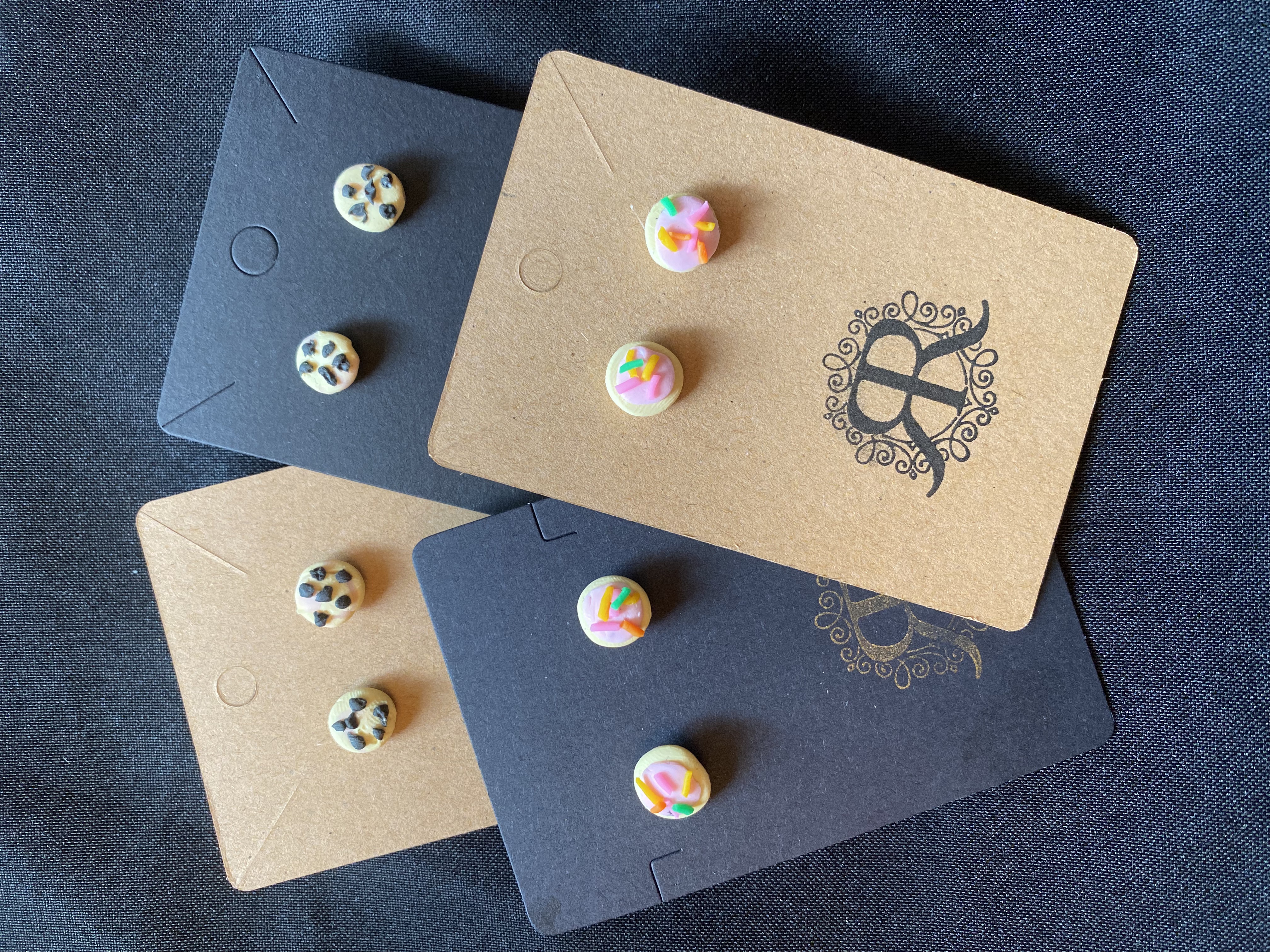 Cookie earrings by Rachel Rehm