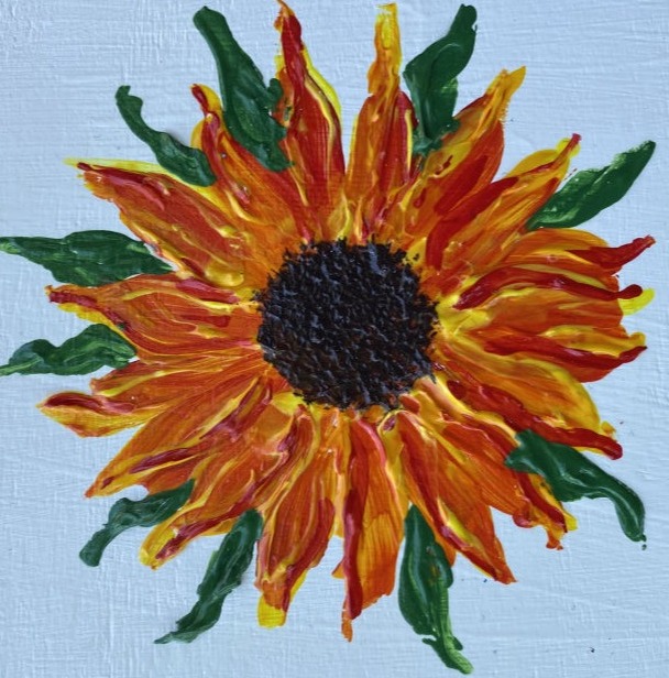 "Sunflower on White" by Rachel Rehm