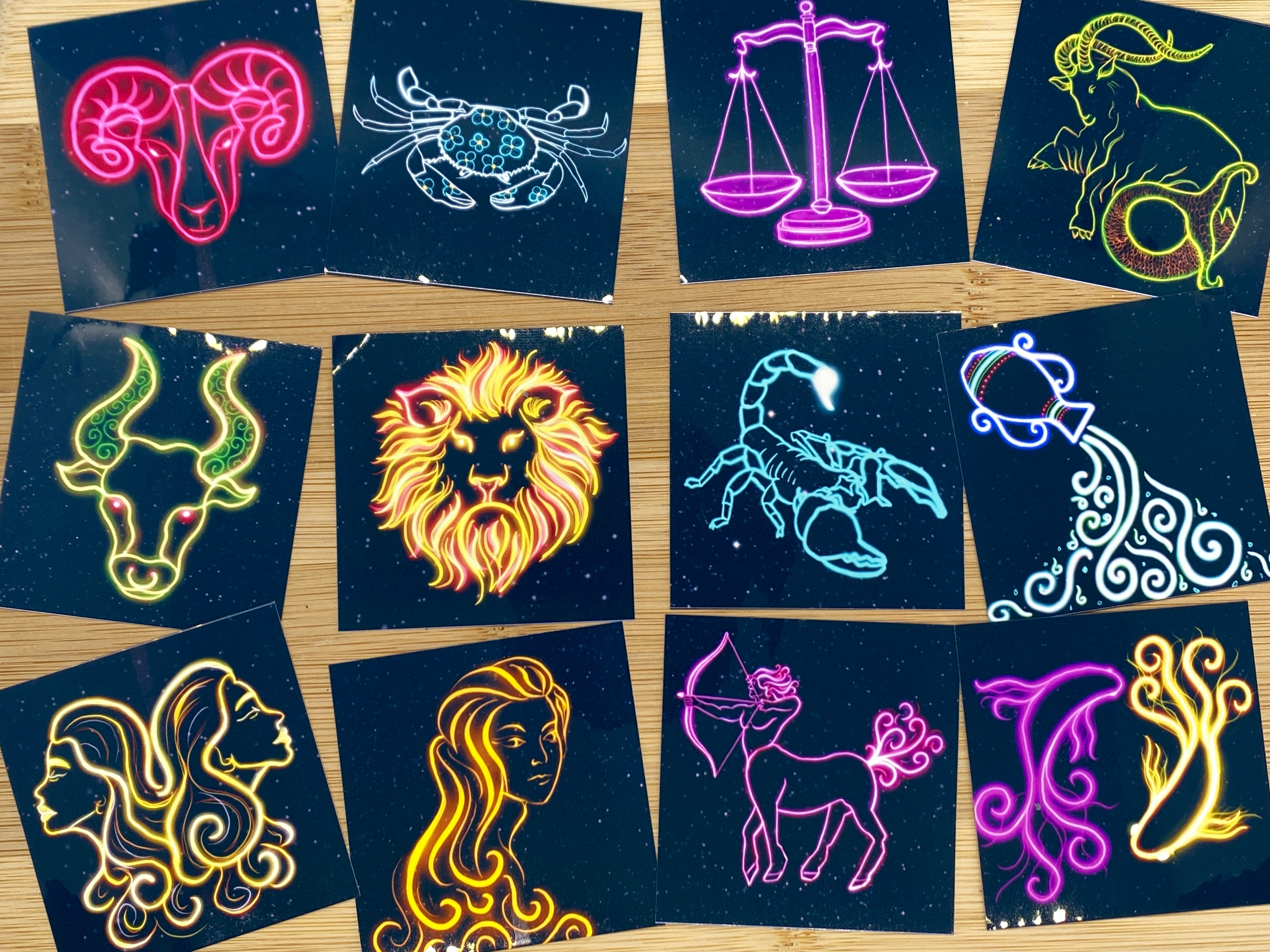 Zodiac stickers by Rachel Rehm