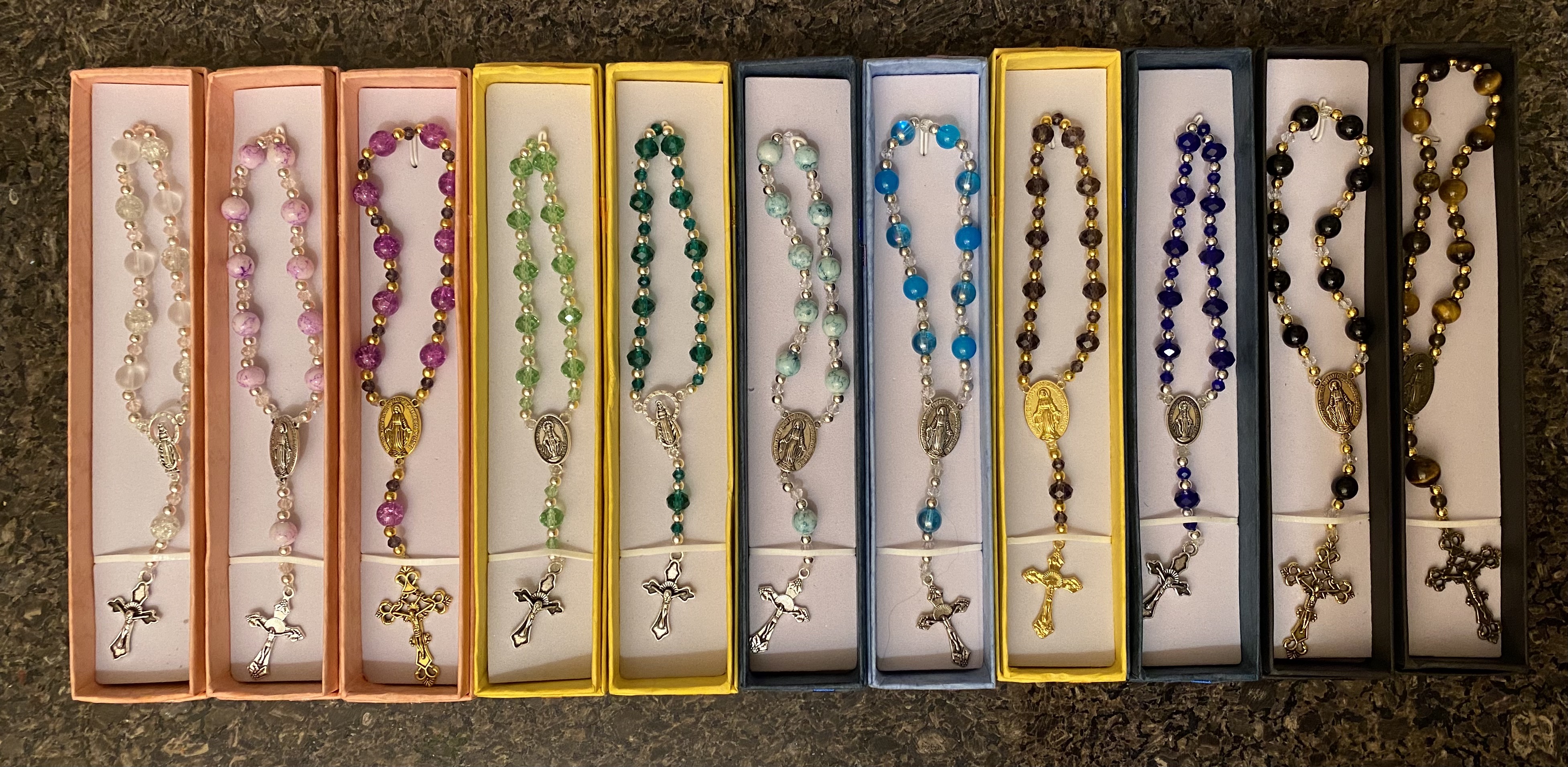 Single Decade Rosaries by Rachel Rehm